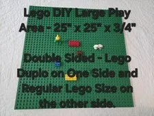 Large DIY Lego Play Area - Table - Double Sided - 25"x25"x3/4"- Handmade - Duplo