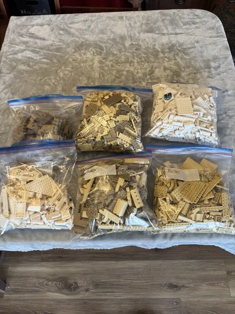 legos bulk lot bricks parts pieces Lego White Off White 10 Lbs