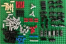 LEGO 120+ pieces Technic parts, pins, angle connectors,  axles FREE SHIPPING