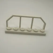 White Lego Ranch Hand Truck Bumper 6583 58494 1x6 with Train Wagon End / Fence