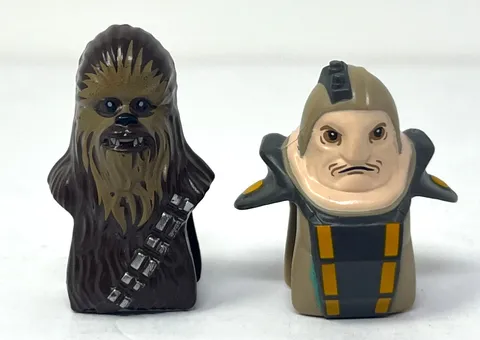 LEGO LOT OF 2 STAR WARS UNKAR PLUTT & CHEWBACCA HEAD PIECES ONLY