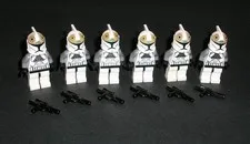 LEGO Star Wars CLONE TROOPER GUNNER (Phase 1) Lot of 6 Minifigures 8014 8039