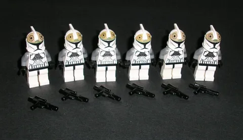 LEGO Star Wars CLONE TROOPER GUNNER (Phase 1) Lot of 6 Minifigures 8014 8039