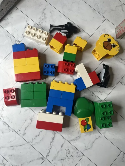 Vintage Lego Duplo Bricks - Assorted Duplo Blocks, Penguin, Orca