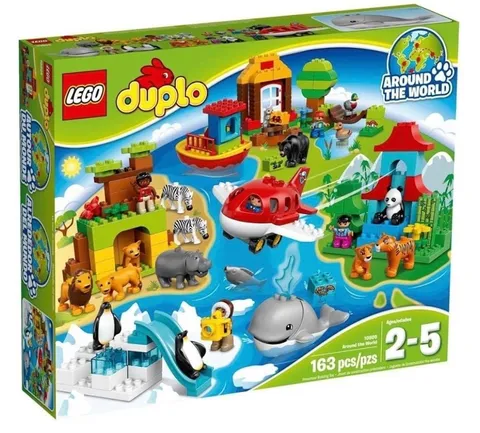 LEGO DUPLO 10805 Around the World USED 100% COMPLETE Setw/ All Figures & Animals