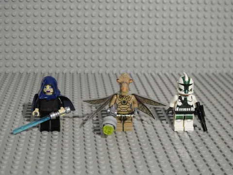 Lego Star Wars Geonosian 9491 100% Lego Warrior Gree Offee  Lot 3 Minifigures