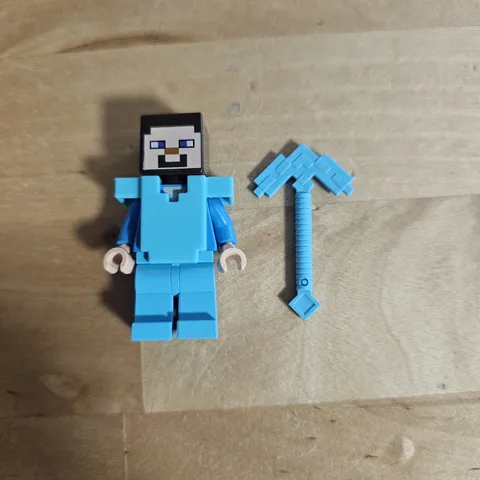 LEGO Steve Diamond Armor minifigure 21117 21154 Minecraft