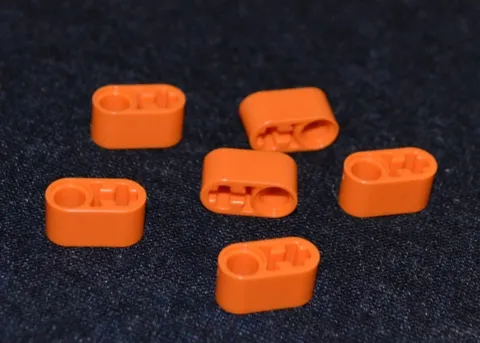 (6) #2 Orange Thick Oval Technic Beam w/ [+/O] Bricks ~ NEW Lego Parts ~