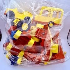LARGE LEGO Duplo Lot , Cars, 20+ blocks + Vehicles Over 1 Pound!