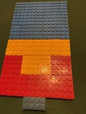Vintage Lot of 43 LEGO Samsonite 1960s Red, yellow, Blue Jumbo Bricks 2" x 4"