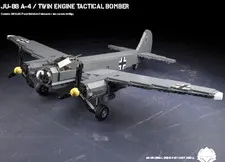 Brickmania Ju 88 WW2 German Military Aircraft Complete With Instructions No Figs