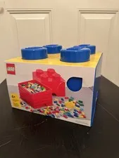 Lego Storage Brick Square Organizer Blue 10x10x6