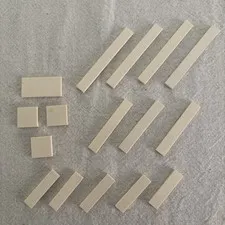 LEGO Lot Of Vintage White Flat Blank Pieces (16)