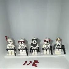 LEGO Star Wars Clone Trooper Minifigure Lot of 5 w/ Accessories