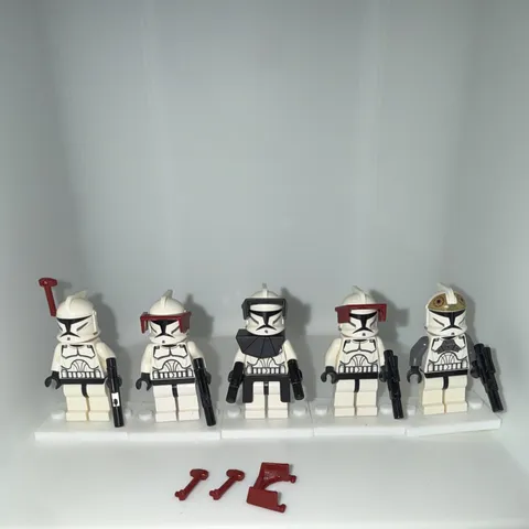 LEGO Star Wars Clone Trooper Minifigure Lot of 5 w/ Accessories