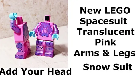 New LEGO Ski Suit Space Suit Torso Matching Legs Printed Girl Boy PINK Purple
