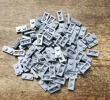 LEGO Light Bluish Gray Plate 1 X 2 QTY 100 New. Part No. 3023.