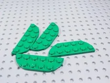 LEGO Lot of 4 Green 2x6 Half Round Plates AZ