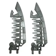 2X LEGO Bionicle Brutaka Pearl Light Grey Sword Weapon Part Lot 54272 [Brutaka]