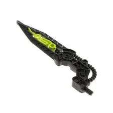 1x LEGO Bionicle Weapon Sword Wing Black Lime Green Warriors 8991 64263pb01