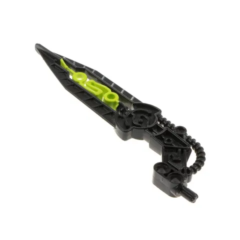 1x LEGO Bionicle Weapon Sword Wing Black Lime Green Warriors 8991 64263pb01