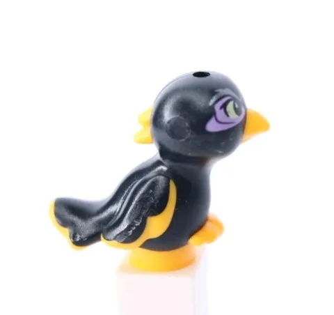 Lego New Lime Bird Friends Elves with Bright Light Orange Beak and Black Eyes