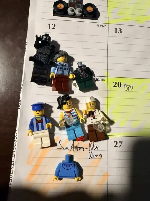 Lego 10 Mini Figure Women  Grandma Waiter Monster Lot Of Dj Turntable