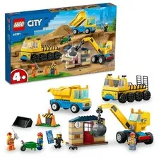 LEGO City Truck and Iron Ball Crane 60391 Toy Block Present City Building Boys