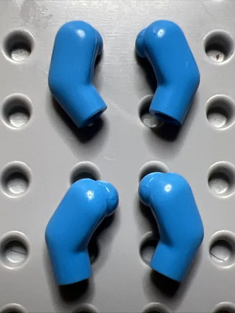 LEGO 981 & 982 Dark Azure Minifigure Replacement Arms x4 - 2 Pairs Left Right