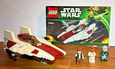 2012 Retired Star Wars Lego set #75003 A-Wing Starfighter 100% complete!