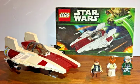 2012 Retired Star Wars Lego set #75003 A-Wing Starfighter 100% complete!