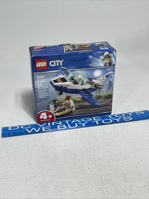 New LEGO City Sky Police Jet Patrol 60206 54 Pcs Building Kit Set Toy Age 4+