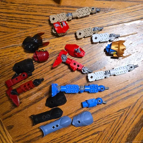 LEGO Knights Kingdom Parts Lot Multicolor Masks, Armor & Limb Pieces Plastic