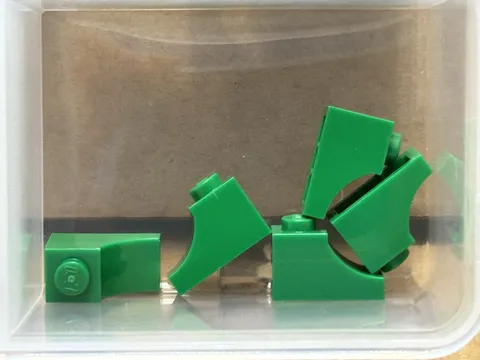 LEGO Parts - Green Arch 1 x 2 Inverted - No 78666 - QTY 5