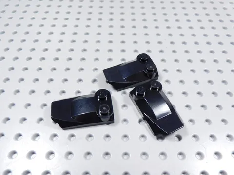 LEGO Lot of 3 Black 3x2x2/3 Slopes Curved Wing BF