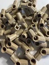 LEGO-NEW-#32192-DARK TAN- TECHNIC & PIN CONNECTOR ANGLED #4-15 PIECES