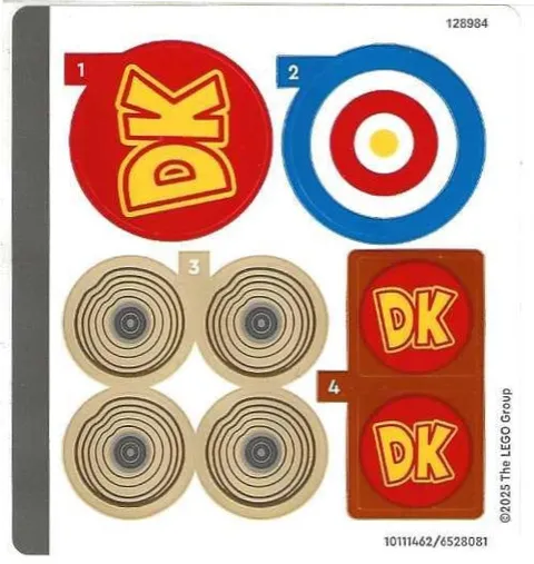 LEGO STICKER SHEET ONLY 72033 DONKEY KONG & DK JUMBO from set New