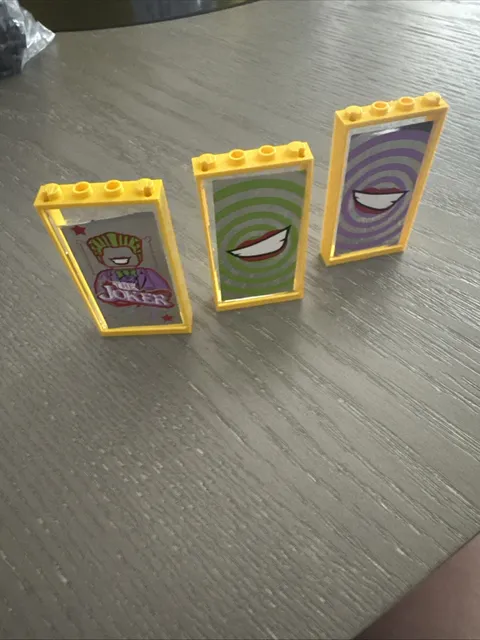 LEGO Door Frame 1 x 4 x 6 w/ Glass & Stickers from Jokers funhouse (60596)(35925