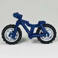 LEGO Dark Blue Heavy Mountain Bike Light Gray Rims Bicycle Riding Cycle