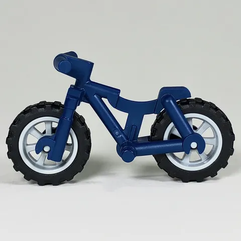 LEGO Dark Blue Heavy Mountain Bike Light Gray Rims Bicycle Riding Cycle