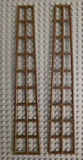 LEGO Pirate Ship Mast Rigging x2 Vintage Imperial Long 27 x 5 Brown (kt)