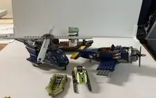 LEGO Vehicles Lot - Helicopter, Airplane, Boat, Sailboat, Jet Ski & Dinghy