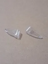 LEGO Bionicle 1 x 3 Tooth with Axle Hole (Bohrok Eye) x346 (x2) Clear