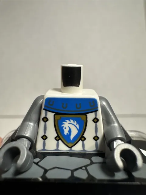 Lego Surcoat Minifigure Upper Horse Armor White Silver Castle Knight New 7701