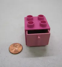 Lego Duplo Pink Cabinet W/ Pink Drawer For Dresser Cabinet Room House