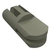 LEGO Part 412 - Dark Gray Arm Piece 90° Turn [2 / 3 Fingers]