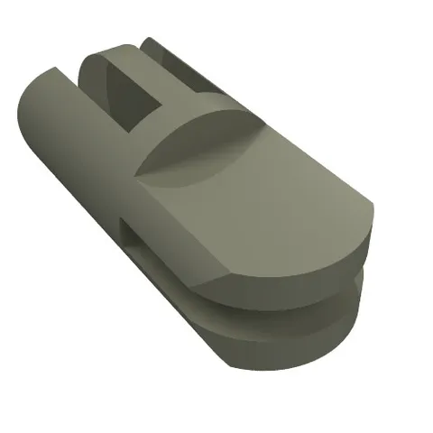 LEGO Part 412 - Dark Gray Arm Piece 90° Turn [2 / 3 Fingers]