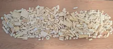 1.18 kg White Colored Bulk Lego Lot (may contain non-lego or mega blok pieces)