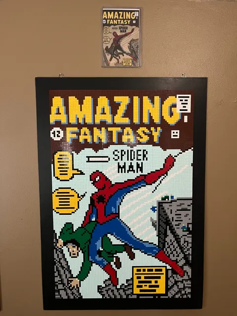 Amazing Fantasy 15 Lego Comic Book Cover Art