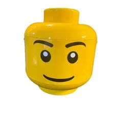 LEGO 12” X-Large Yellow Head Storage Container Sort & Store 2 Trays Handle 2010